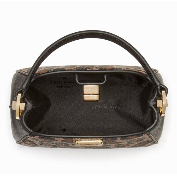 New Kate Spade Phoebe Spotted Leopard Mini Top Handle Crossbody Brown Multi - Picture 5 of 5